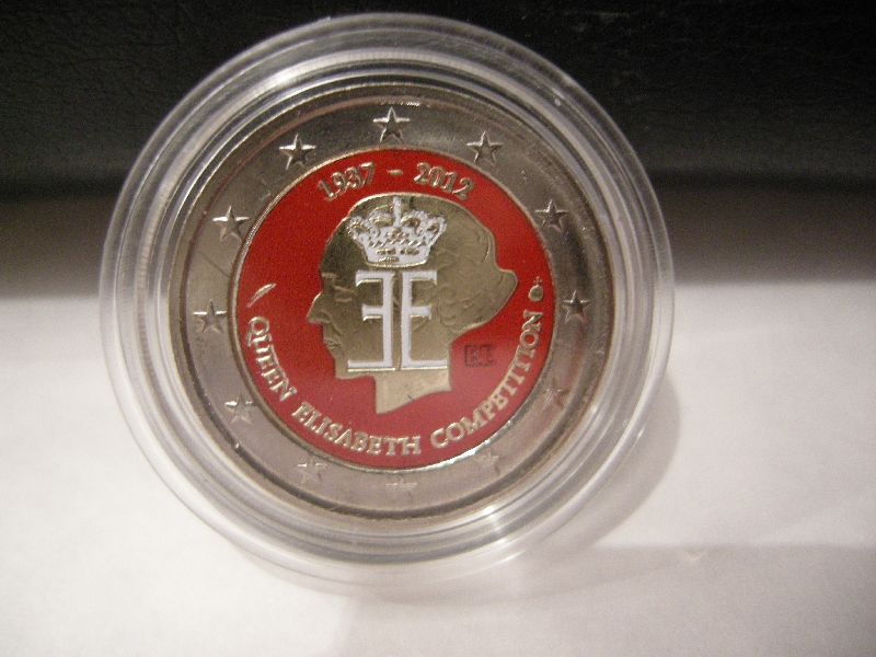 (afbeelding voor) 2 Euromunt Belgie 2012 COM IN KLEUR